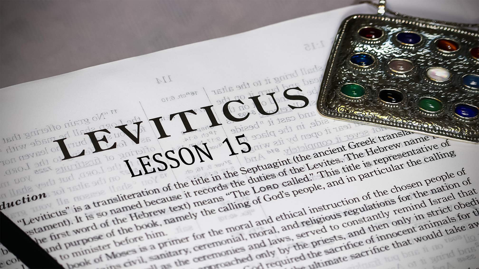 Lesson 15 - Leviticus 11 Cont. - Torah Class